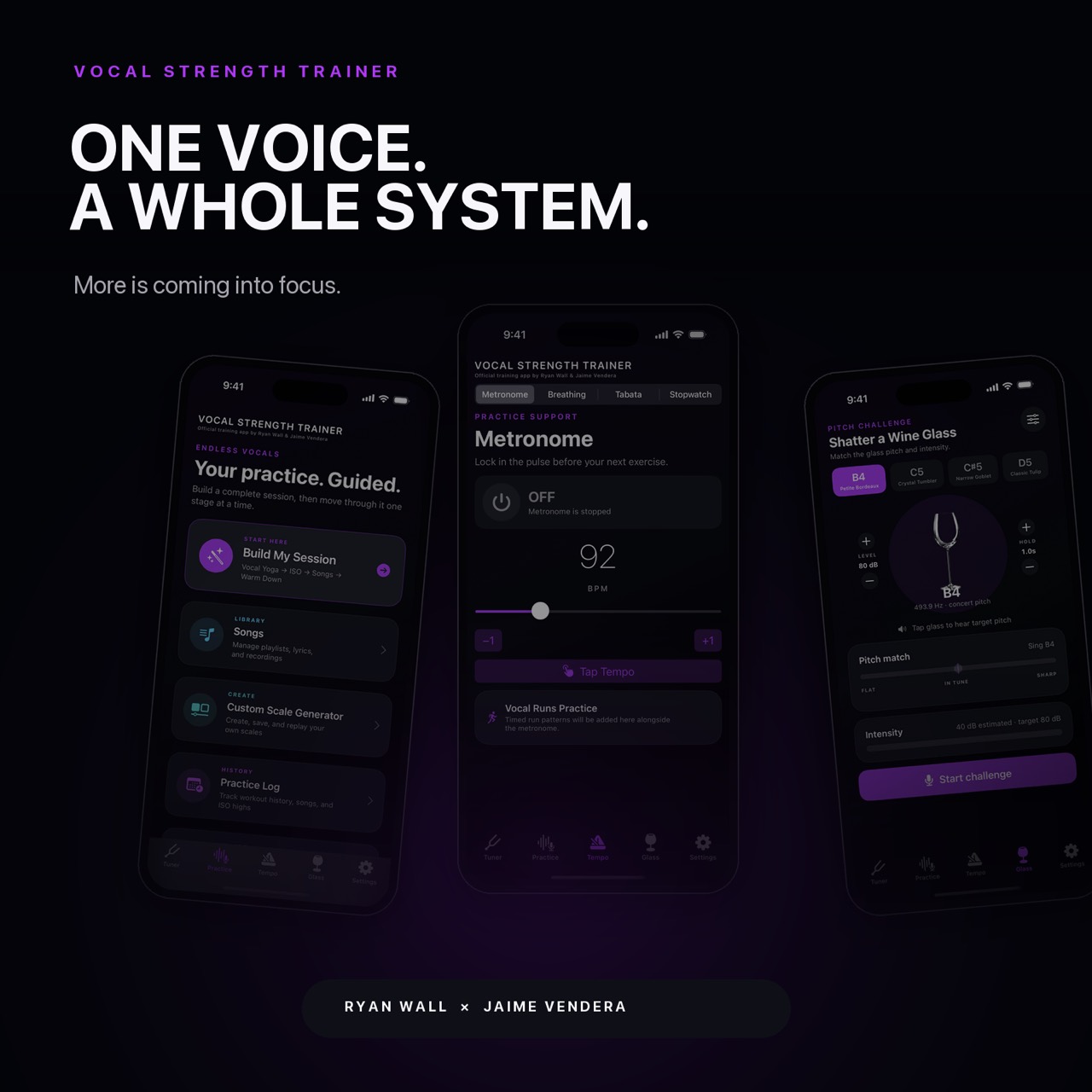 Vocal Strength Trainer practice system preview